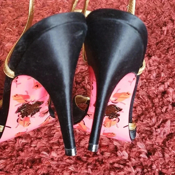 VINTAGE Y2K BETSEY JOHNSON pumps heels shoes size 8/9 - Picture 5 of 10